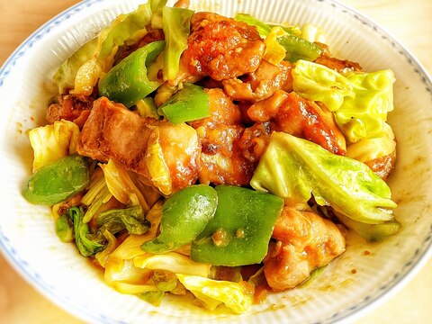 野菜シャキシャキ！鶏の回鍋肉♪